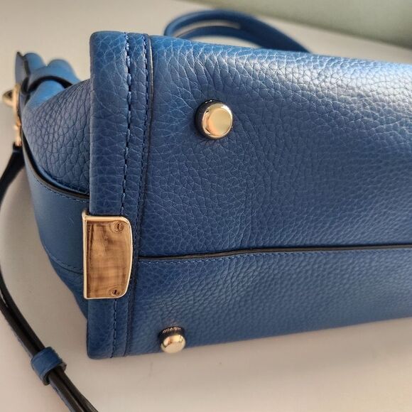 Coach Swagger Pebble Leather Tote In Denim - Picture 5 of 16